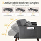 RoyalCraft Sleeper Sectional Sofa Bed£¬ L-Shaped Convertible Sofa with Reclining Backrest and Movable Ottoman£¬ Modern Velvet Fabric Couch for Living Room, Apartment