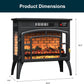 Royalcraft Freestanding Electric Fireplace Heater, Portable Electric Stove with Realistic 3D Flame Effect and Infrared Heating, Classic Mantel Design for Living Room and Bedroom