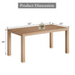 May in Color Wooden Aluminum Dining Table, Original Wooden Color Outdoors Aluminum Table