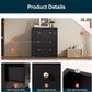 Royalcraft Nightstands, Modern 3-Drawer Bedside Tables with Gold Round Knobs, Wooden End Tables, Accent Chests of Drawers for Bedroom, Living Room, Hallway, or Closet