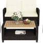 Royalcraft 4-Piece Wicker Patio Conversation Sets with Coffee Table, All Weather Patio Furniture Set with High Backrest, Outdoor Sectional Sofa Couch for Porch Balcony Backyard Deck, Grey