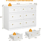 Royalcraft 7 Drawer Dresser, Modern Chest of Drawers with Gold Knobs, Wooden TV Stand Storage Organizer for Bedroom, Living Room, Entryway