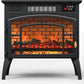 Royalcraft Freestanding Electric Fireplace Heater, Portable Electric Stove with Realistic 3D Flame Effect and Infrared Heating, Classic Mantel Design for Living Room and Bedroom