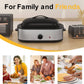 Superjoe 1450 Square Non Stick Stainless Steel Roaster Pan with Lid