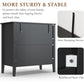 Heynemo Black 3 Drawer Dresser, Painted 30 Inch Tall Wood Nightstand with Storage, Wide Modern Chest of Drawers with Ball Bearing Slide for Bedroom Hallway Living Room Entryway Office