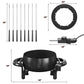 RoyalCraft Electric Fondue Pot Set for Melting Chocolate Cheese, 3 Quart Fondue Set with Adjustable Temperature Control and 8 Color-Coded Forks, 1000W Non-Stick Fondue Maker for Dessert, Oil and Broth