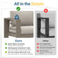 ROYALCRAFT Patio Furniture Metal Loveseat, Metal Outdoor Chairs with Upgraded Cushions, All-weather Outdoor 2 Seats Sofa Couch for Balcony, Garden, Deck, Backyard, Beige