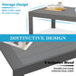 Superjoe Aluminum Outdoor Furniture Set 4 Pcs Patio Conversation Sofa Set with Coffee Table,Gray