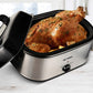 CozyHom 24 Quart Electric Roaster Oven Stainless Steel Roaster Oven with Self-Basting Lid Removable Insert Pot, Silver