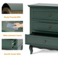 Mayincolor Green 32" Wide 3 Drawer Dresser Set of 2, Modern Wood Chest of Drawers, Silent Slide Drawers Storage Organizer Cabinet for Bedroom, Living Room, Hallway