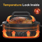 Superjoe 22 Quart Electric Roaster Oven with Self-Basting Lid, Turkey Roaster Oven Buffet with Removable Pan, Cool-Touch Handles, Black