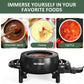 Sunvivi 3 QT Fondue Set, Electric Fondue Pot Set for Melting Chocolate & Cheese, 1000W Non-Stick Fondue Maker with Adjustable Temperature Control and 8 Color-Coded Forks, Ideal for Dessert & Broth
