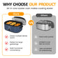 20 QT Electric Roaster Oven with 3 Compartments and Self-Basting Lid, Turkey Roaster Oven with 150-450¡ãF Temperature Control, Removable Pan & Rack, Blue