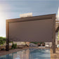 Superjoe Outdoor Roller Shades for Patio New Material with 95% UV Protection, 6'L x 6'W Blinds Roll Up for Gazebo Porch, Deck, Pergola, Blockout Waterproof Protect Privacy, Brown