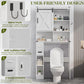 RoyalCraft Over The Toilet Storage Cabinet, Farmhouse Storage Cabinet Over Toilet with Sliding Barn Door, Home Space-Saving Toilet Rack, Behind Toilet Bathroom Organizer for Bathroom, White