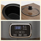 Sunvivi 4QT Digital Slow Cooker, Programmable Crock Pot with Locking Lid, Timer, 3 Heat Settings & Removable Ceramic Insert, Gray