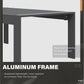 CozyHom Outdoor Patio Aluminum Coffee Table, Modern Patio Rectangular Metal Coffee Table, Gray