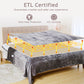 Superjoe Electric Blankets King Size Heated Blanket 100'' x 90'' King Blanket with Dual Controllers, 10 Heat Settings, Auto-off Timer, Gray Warm Gifts