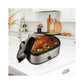 CozyHom 20 Quart Electric Roaster Oven Stainless Steel Roaster Oven, Self-Basting Lid Removable Insert Pot, Silver