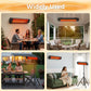 Outdoor 1500W Patio Heater, Electric Outdoor Heater with 24H Timer, IP65 Waterproof, Wall Mounted/Ceiling/Tripod Infrared Heater Outdoor, Electric Infrared Heater for Garage, Backyard, Porch