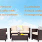 4 Pieces Wicker Sofa Set with Cushion