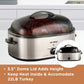 Superjoe 22 Quart Roaster Oven with Self-Basting Lid Turkey Roaster Electric Food Warmer, Stainless Steel