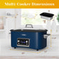 Heynemo 12-in-1 Digital Slow Cooker, 8QT Multi-Cooker with Adjustable Temp, Timer, Auto Shut-Off, Removable Non-Stick Pot & Dishwasher-Safe Glass Lid