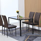 RoyalCraft Upholstered Dinning Chairs Set of 4, PU Cushion Mid-Century Accent Chairs,Kitchen Side Chair with Waterproof Surface and Iron Legs for Dining Room,Kitchen