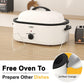 Sunvivi Electric Roaster Oven with Self-Basting Lid and Removable Pan- 18-Quart, White