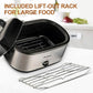 Superjoe 24 QT Electric Roaster Oven, Stainless Steel Roaster Pan with Self-Basting Lid Removable Insert Pot, Silver