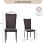 RoyalCraft Upholstered Dinning Chairs Set of 4, PU Cushion Mid-Century Accent Chairs,Kitchen Side Chair with Waterproof Surface and Iron Legs for Dining Room,Kitchen