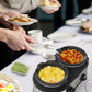 SUNVIVI Dual Pot Slow Cooker, 2 Pot Small Mini Crock Buffet Server and Warmer with Ceramic Pot, Adjustable Temp