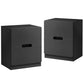 May in Color 2-Drawer Nightstand Set of 2, Handless Bedside Table for Bedroom, Living Room, Hallway, Black