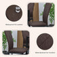 RoyalCraft Upholstered Dinning Chairs Set of 4, PU Cushion Mid-Century Accent Chairs,Kitchen Side Chair with Waterproof Surface and Iron Legs for Dining Room,Kitchen