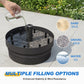 CozyHome Foldable Umbrella Base With 15-18.9in Outdoor Umbrella for Patio, Black