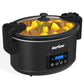 8.5QT Programmable Slow Cooker with Locking Lid, Versatile Food Warmer, Digital Timer, Portable Multi-Cooker with Adjustable Temperature Settings, and Dishwasher Safe Components, Black