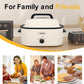 Superjoe 22 Quart Electric Roaster Oven with Self-Basting Lid, Turkey Roaster Oven Buffet with Removable Pan, Cool-Touch Handles, White