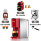 Homepraise 3 IN 1 Multi Capsules Coffee Machine,coffee machine with automatic cleaning function,for Strong Espresso,Americano Coffee,Cappuccino,Macchiato et,Red