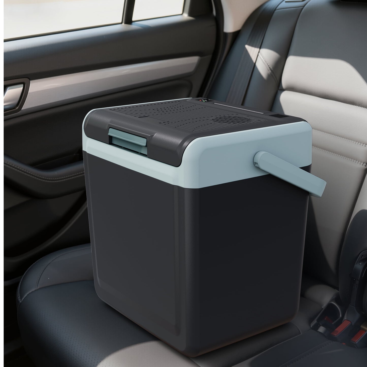 Heynemo 25QT Thermoelectric Mini Fridge ¨C Dual Cooling & Heating Portable Cooler for Travel, Camping, Car, and Home Use, Black