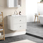 Royalcraft 24'' Bathroom Vanity with Sink, Floating Bathroom Vanity Sink Cabinet with 2 Fluted Drawers, Wall Mounted Bathroom Storage Cabinet with Sink Combo Set, White