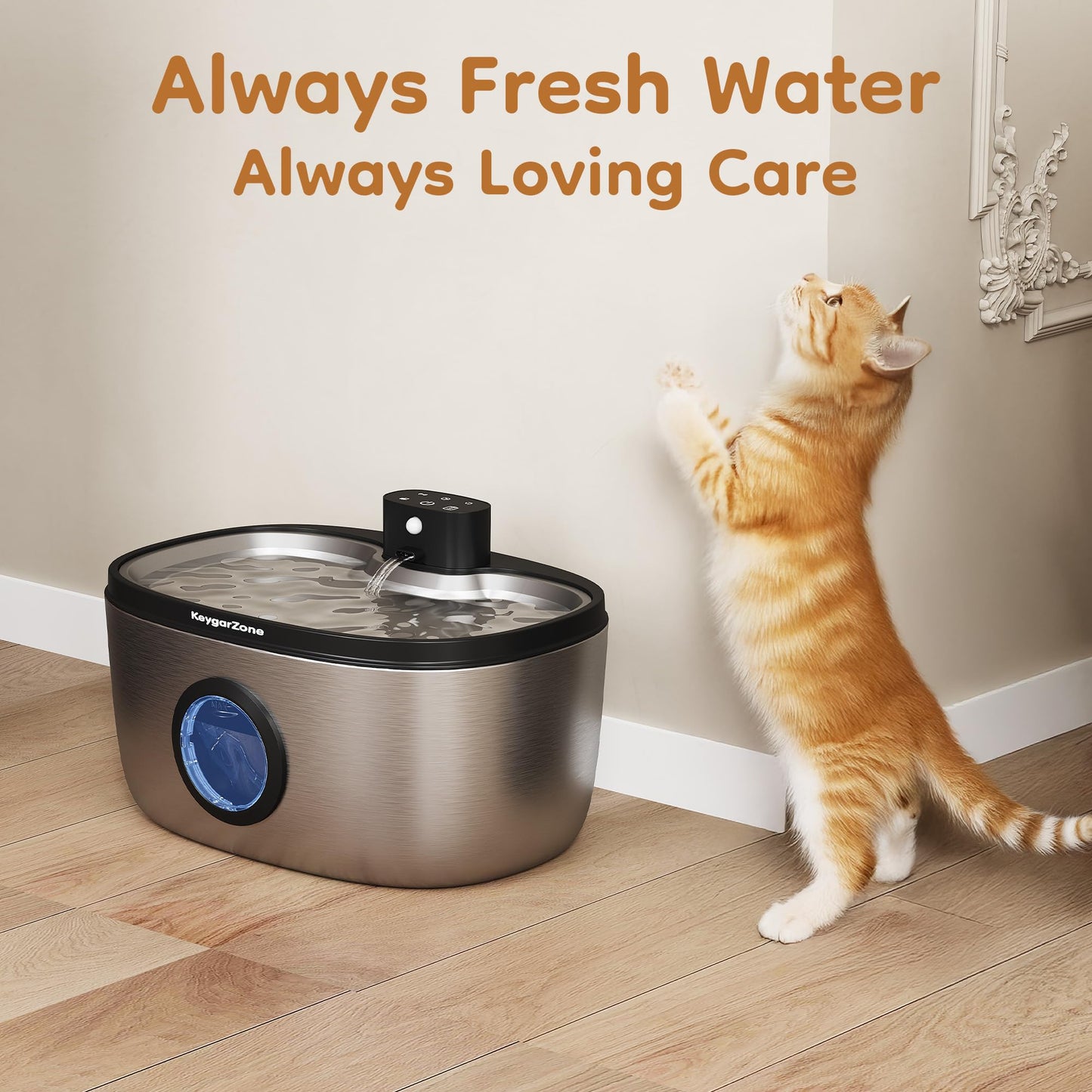 Keygarzone Cat Water Fountain Filter: Replacement for ZCW001, 6 Pack