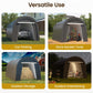 Wisteria Lane Heavy Duty Carport with 4 Cloth Bags, All-Weather Car Canopy with 2 Roll-up Doors, Portable Garage Storage Shelter Shed for Cars, Truck, or Garden Tools