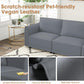 110" Convertible Sectional Sofa Couch, 3-Seat Modular Couch, Multi-Functional Wear-Resistant Faux Leather Couches,Comfy Sofa for Living Room, Apartment and Office, Grey sectional sofa couch sectional sofa couch sectional sofa couch