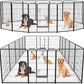 Dog Playpen Indoor Fence Height Metal Exercise Pen with Door
