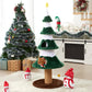Keygarzone Christmas Tree Cat Tower for Indoor Cats, Multi-Level Wooden Cat Tree