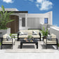 CozyHome Outdoor Couch Aluminum Patio Furniture Sofa, 3-Seat All-Weather Metal Outdoor Patio Furniture with Cushions,Beige