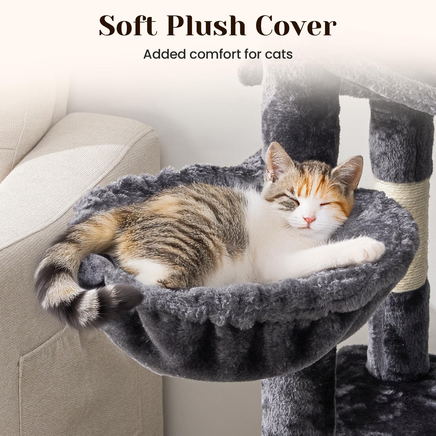 Keygarzone Large Cat Tree with Scratching Posts, 73"