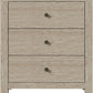 Royalcraft 3 Drawer Dresser, Modern Chest of Drawers with Rounded Table Corners, Wooden Closet Dresser Nightstand Side Table with Ample Storage Space for Bedroom, Living Room, Entryway, Natural Wood