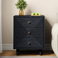 RoyalCraft 3 Drawer Nightstand, Small Dresser with Solid Wood Legs, Wooden Storage Night Stand Side Table, Modern Chest of Drawers Organizer for Bedroom, Living Room, Entryway