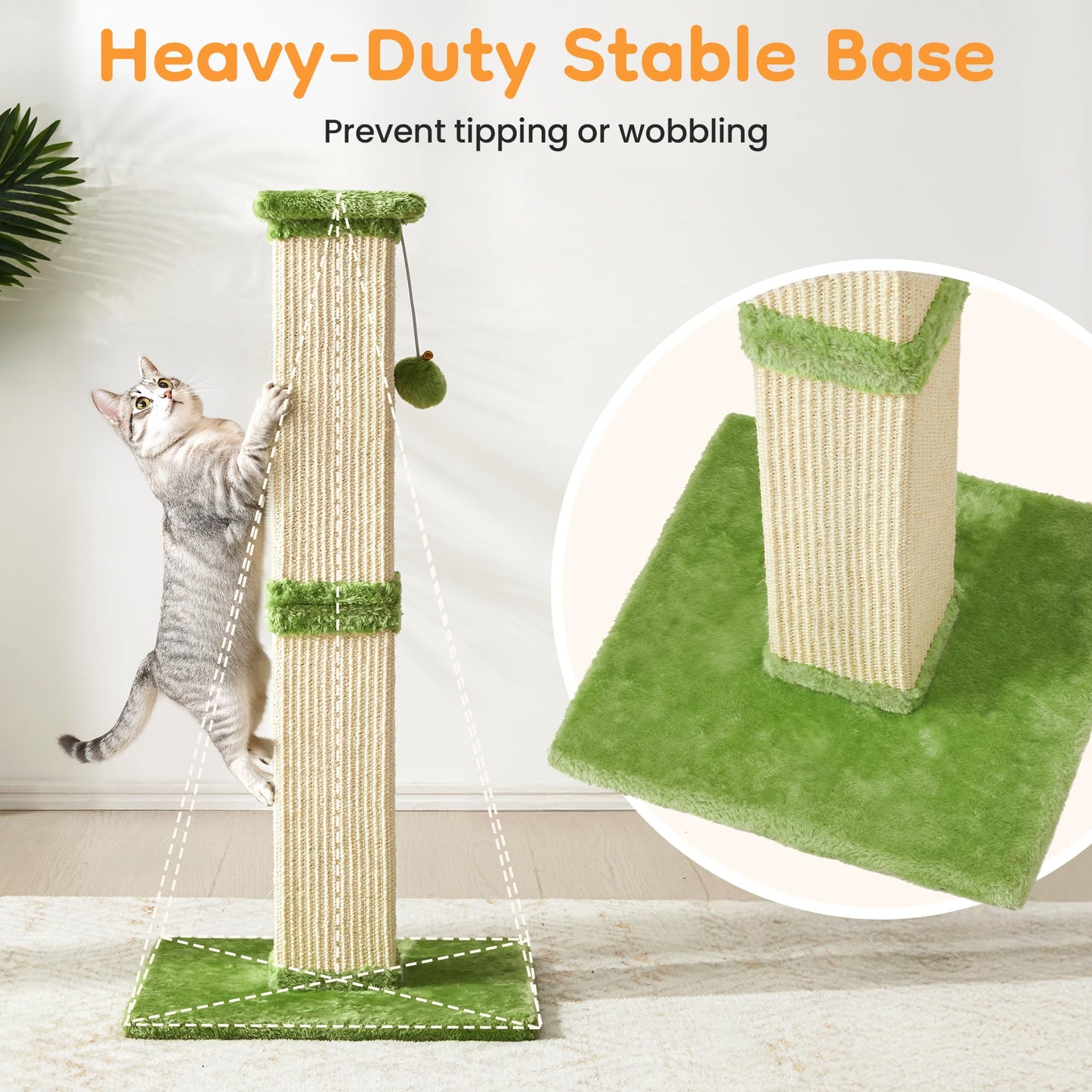 Keygarzone 32-inch Cat Scratching Post